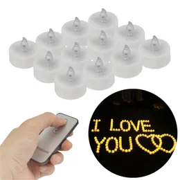 리모 테레 테르 메모 LED Candlessmall Tea Lightsparty Candleselectronic Candles RemoteParty Decoration 201009가 포함 된 12pcs 양초