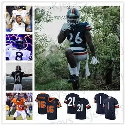 N3740 Custom 2021 Football Virginia Cavalier College UVA Jersey Brennan Armstrong Billy IV Nick Jickson Wayne Taulapapa Lavel Davis Jr. Jana