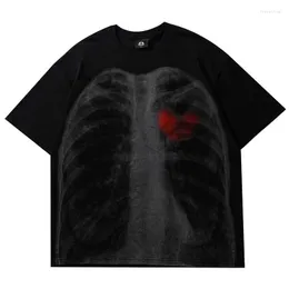 Men's T-Shirts Hip Hop Harajuku T-Shirt Streetwear Vintage Chest CT Graphic T Shirt 2022 Men Cotton Casual Tshirt Summer Short Sleeve Tops I