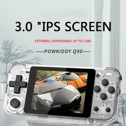 Q90 Handheld Game Player 3.0-calowy ekran IPS Otwórz system retro konsoli gier adapter typu-C rozszerzalny 128G