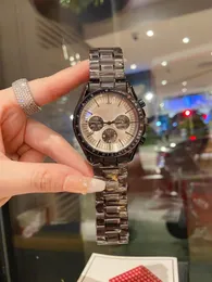 Novo relógio de moda casal lua homens senhoras top cronógrafo relógios de quartzo multifuncional de alta qualidade relógios aaa à prova d' água