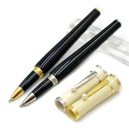 Canetas de promoção Greta Garbo M Roller Ball Canets Luxury Office School Stationery Classic com Pearl no clipe