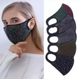Gesichtsmasken, modische BlingBling-Diamant-Designer-Maske, waschbar, wiederverwendbar, für Erwachsene, Mascarillas, Schutzmaske, sichere Maske