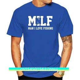 Designer 100% Cotton Milf T Shirt Fish Men Crew Neck Casual Men Man I Love Fishinger TShirt Tops Camisetas Tshirt 220702