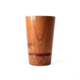 Tumblers Wood Cups Vintage Handgjorda trä TEA Drinking Cup Milk Beer Coffee Mug Wood Glass 20220531 D3