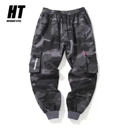 Hip Hop Cargo Pant Mens Fashion Jogger Casual Streetwear MultiPocket Bänder Männer Harem Hosen Große Größe 220629