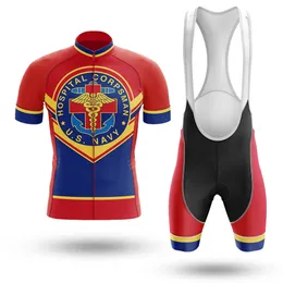2024 US Navy Hospital Corpsman Cycling Team Jersey Bike Shorts Bib Set Ropa Ciclismo Uomo MTB Shirt Summer Pro Ciclismo Maillot Bottom Clothing