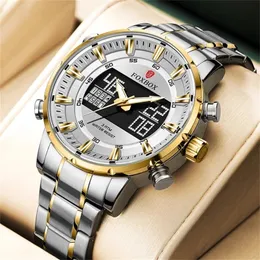 LIGE Orologi per uomo Luxury Brand Sport Orologio da polso al quarzo Orologio militare digitale impermeabile Orologio da uomo in acciaio Relogio Masculino 220708