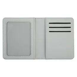 DHL50PCS Card Holder SubliMation Diy White Blank Pu Short Wallet Cover