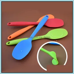 5Color 210mm Flexibel värmebeständig Sile Spoon Scraper Spata Ice Cream Cake For Shovel Kitchen Tool Utensil 688 Drop Leverans 2021 Spoons f