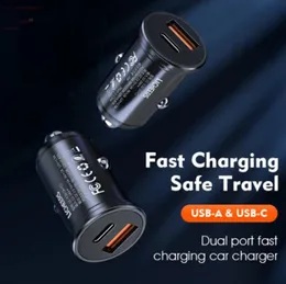 38W Carregador de carro USB Quick QC3.0 QC SCP 3A PD Tipo C Fast Car Charger USB para iPhone Xiaomi Telefone celular