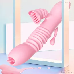 Female sexy Toys Clitoral Stimulator Rapid Orgasm Vibrator Masturbation Licking Vagina Strong Pull Beads Anal Dildo Adult Product