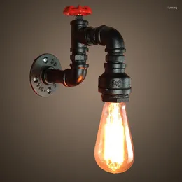 Настенная лампа винтажные приспособления для водопроводной трубы кованого железа чердак индустриальный американский стиль Эдисон Свети