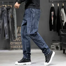 Mäns jeans sommar tunna män mode denim byxor lossa stor storlek rak jean byxor manliga man mäns cowboy kläder y06men's