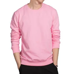 Mens Loose Hoodies Pink Black Red Grey White Candy Color Hoodies andningsbara bomullströjor Casual Outwear Soft Clothes 210924