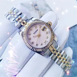 Superior de qualidade feminina 28mm assistir automático safira de vidro clássico Modelo de missão clássica Super luminosa Luxury Diamonds Business Gifts Wristwatches