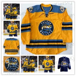 Vipceomen Toledo Walleye Hockey Jersey 22 Naurato 86 Evan Rankin 30 Pearce 35 Pearce Mens Womens Młodzież 100% haft niestandardowy