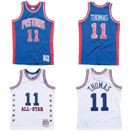 Camiseta de baloncesto personalizada Isaiah Thomsa S-6XL Mitchell Ness 1988-89 Mesh Hardwoods Classics versión retro Hombres Mujeres Camisetas juveniles