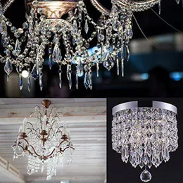 Transparent Acrylic Crystal Garland Hanging Bead Curtain Wedding Party Celebration Decoration Christmas Tree Pendant