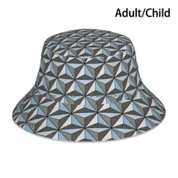 Berets Spaceship Earth Bucket Hat Sun Cap Wdw Texture Pattern Theme Park Walt World Foldable Outdoor Fisherman