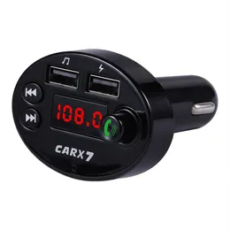 Kompatybilny z Bluetooth 5,0 FM Zestaw samochodowy Car Dual USB Ładowarka Bezprzewodowa zestaw głośnomówiący Zestaw głośnomówiący Audio Accessories X7 A7