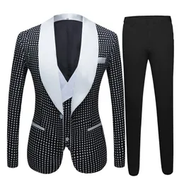 Men Vintage Three piece suit spring mens latest custom design suit groom wedding suit Night Club Singers Prom Party 201106