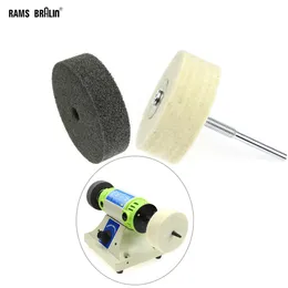 50mm/75mm/100mm Wool Felt Buffing Wheel Nylon Polishing Ceramic Abrasive Tool Bench Grinder Drill Adapter