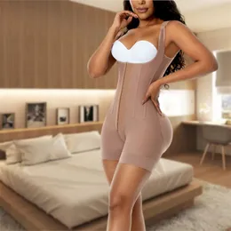 여성 코르셋 Fajas Colombianas shapewear 엉덩이 리프팅 샴 모양 반바지 슬리밍 어깨 스트랩 바디 수트 220513