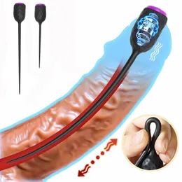 Мужской мастурбатор вибратор уретранскую подключение уретрального разъема интимные игрушки для мужского члена стимуляции пениса.