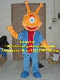 Maskot Bebek Kostüm Fantezi Sheldon J. Plankton Maskot Kostüm Uzaylı Ekstra Karasal Bir Göz Canavar Mutlu Yüz Mavi Elbise No.2772 Ücretsiz