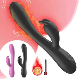 NXY Vibrators Sacknove Wholesale Female Heating Dual Stimulator Vagina Clit Dildo Massager g Spot Rabbit Vibrator for Women Sex Toy Adult 0411