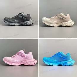 Yeni Parça 3 Sneaker Erkekler Kadın Ayakkabı Siyah Mavi Koyu Bej Pembe Tess.S. Gomma Trainer mesh ve naylon baskılı platform eğitmenleri lüks marka tasarımcı ayakkabı