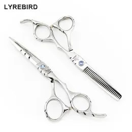 Nożyczki do włosów 5,5 cali 6 Japonia nożyce Barber Cutting Blue Stone Shear Salon Tools Lyrebird 220317