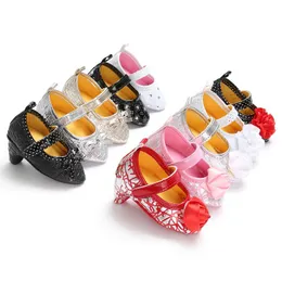 First Walkers Baby Girl High Heels Born Evening Shoes Cute Fashion Floral Princess Pography Soft SoleFirst