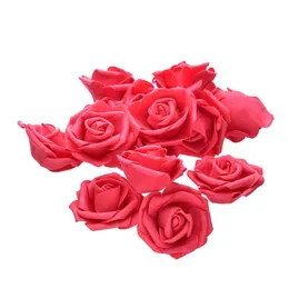 50st Lot 7cm PE Foam Rose Artificial Flower Heads For DIY Wreaths Wedding Event Decoration Home Garden Decorative Supplies