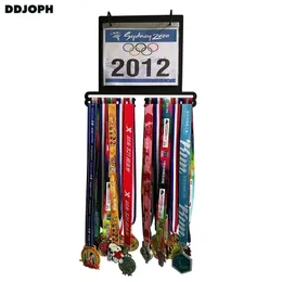 Medaljhängare med Race Bib Holder Sport Medal Display Marathon PVC Pouches Y200429
