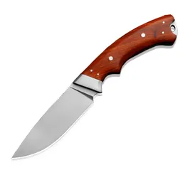 Promoção sobrevivência ao ar livre faca de caça reta d2 lâmina de madeira lidar com facas de lâmina fixa