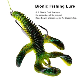 200 st/Lot Hot 5 Color Soft Plastic Crawfish Lure Hollow Body Bass Fiske Plast BAIT PACA CRAW 10CM 11,5G K1643