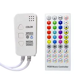 Controllers RGB Color 40Key IR Remote Bluetooth Music Controller DC5-24V MIC Voice Conferen