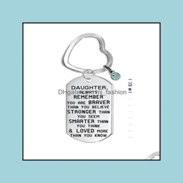 قلادة قلادة من الفولاذ المقاوم للصدأ العسكرية العلامة التجارية قلب الابنة keychain Zodiac Stone Dog Jewelry Drop Drop
