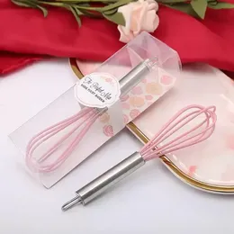 The Perfect Mix Stainless Steel Pink Kitchen Whisk Wedding Favors Manual Egg Beaters Bridal Shower Party Supplies