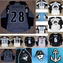 Vipceoahl Milwaukee Admirals Hockey Jerseys Mens Womens Kids 6 Ryan Ellis 28 Janne Niskala 100% broderi Custom Ice Goalit Cut