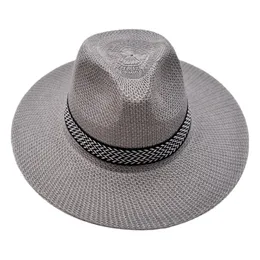 Chapéus largos de aba casual Casual Cowboy Hat Summer Big Edge Learshade Sun Fishing Cap para andar de caminhada de cruzeiro de escalada Hatswide de ciclismo em todo