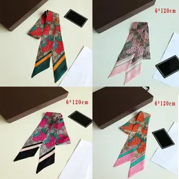 Ladies fashion scarf designer hair belt handbag scarf quality silk material size 6x120cm