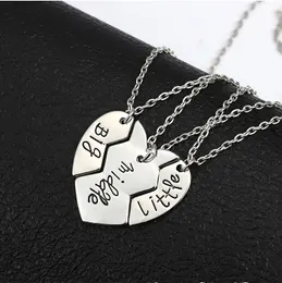 Pendant Necklaces Three Piece Set Heart Letter Sister Necklace Elegant Girl Friendship Friend Jewelry Birthday Gift SelectionPendant