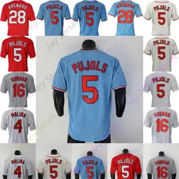 Maglia Yadier Molina Albert Pujols Nolan Gorman Nolan Arenado Blu Rosso Crema Bianco Tifosi Giocatore