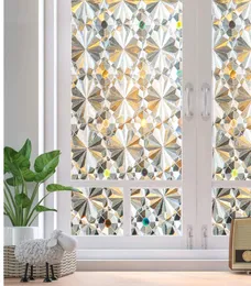 Window Stickers Privacy Frowed Film No-Glue Self Lime 3D Static Decorative Glass for Home Kitchen Office Anti-UvWindow