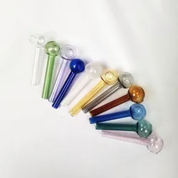 7 cm Pyrex Glas Ölbrenner Rohr Shisha Tabak Trockenkräuter Bunte Wasser Handpfeifen Rauchzubehör Glasrohr