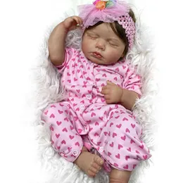 20 "Reborn Baby Doll Girl Nyfödd Sleeping Loulou för barn Gåvor Boneca Renascida Brinquedo Bebe para crianças menina aa220325