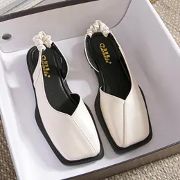 Sandały damskie buty letnie 2022 Moda projekt marki po Strappy Square i na wpół kapcie Zewnętrzne zużycie Mullersandals
